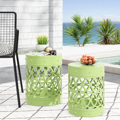 Moraima Round Metal Outdoor Side Table