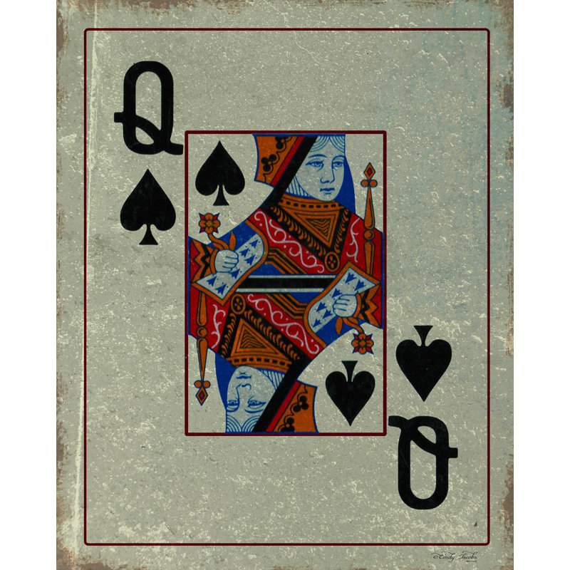 «Queen of Spades» par Cindy Jacobs - impression sur toile tendue, H 40 po x l 30 po x P 1,25 po