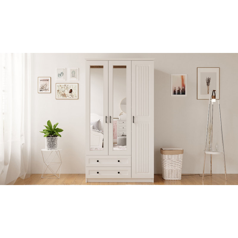 Anneelizabeth 3 Door Manufactured Wood Wardrobe