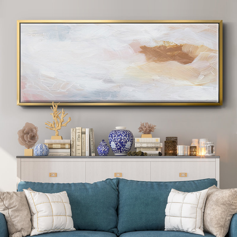 Dusk Clouds II- Framed Canvas, 12" H x 30" W