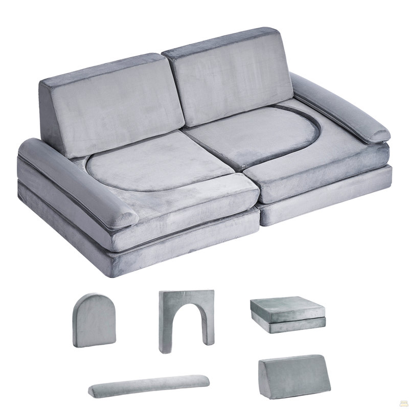 Canapé modulaire pour tout-petits avec accoudoirs 10 pièces