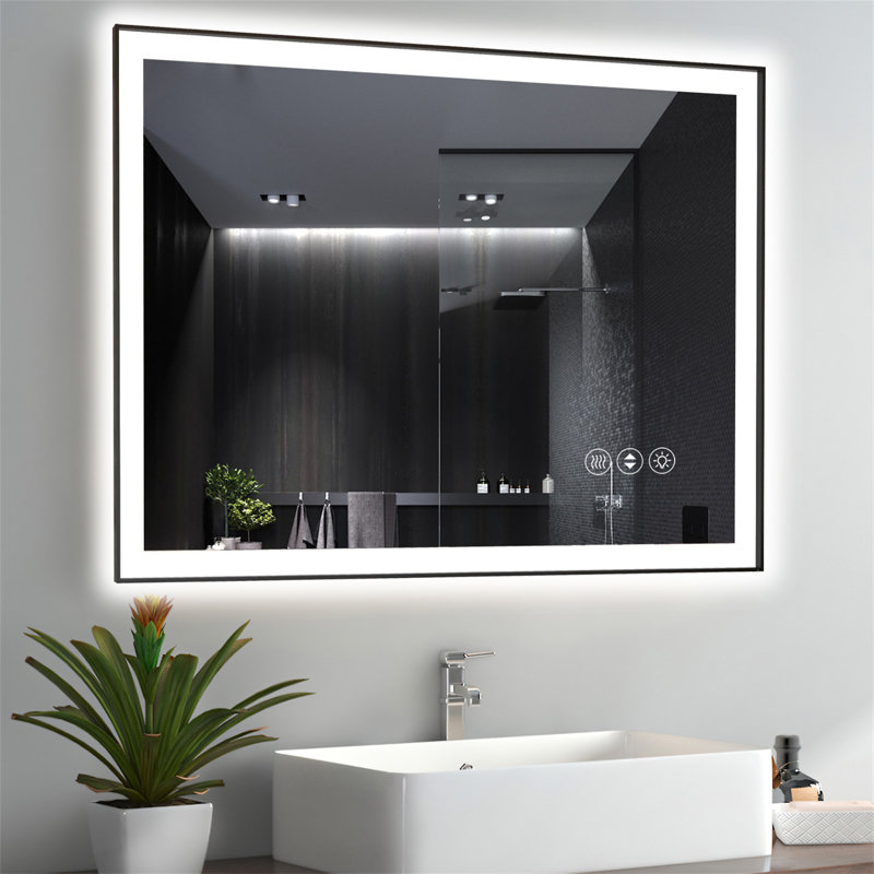 Miroir de salle de bain à DEL sans cadre 40 po x 32 po, 32 po x 40 po