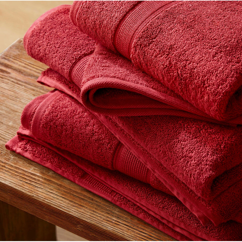 Ensemble de serviettes 100% coton ultra doux 8 pièces, bleu marine foncé, Rouge