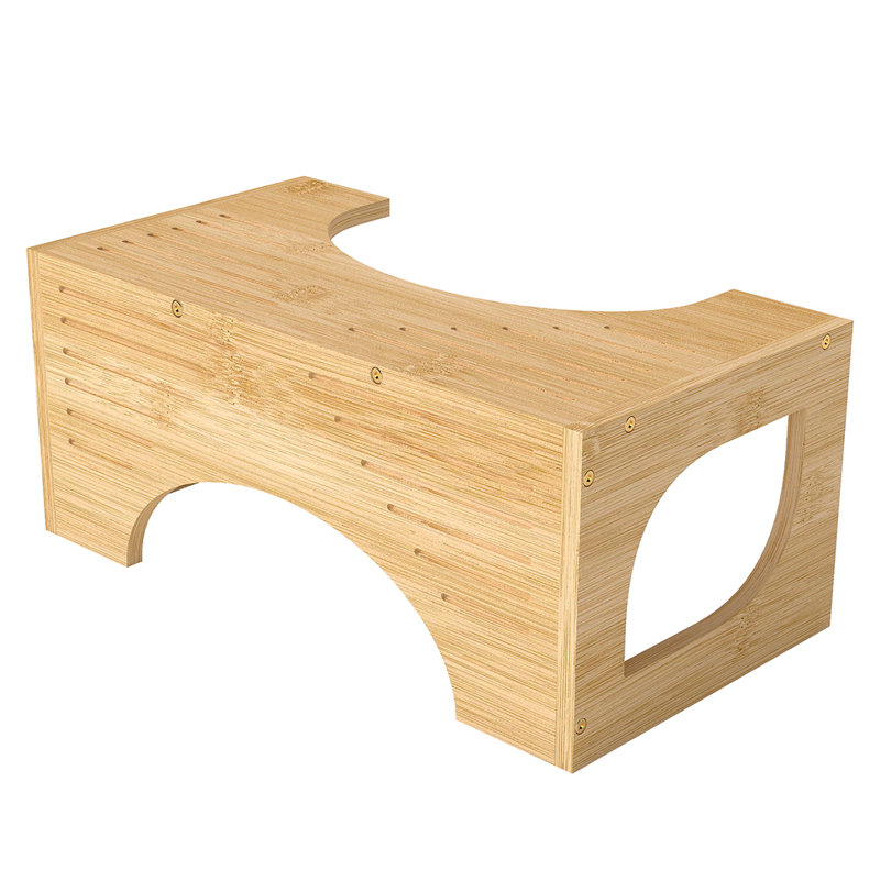 Levede Bamboo Squatty Potty Squatting Toilet Poop Stool Bathroom Non-Stick
