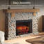 Country Living - Ensemble de manteau de cheminée Glenbrook, 28 po, foyer encastrable Alexa / WiFi, cadre en pierre Cast River River