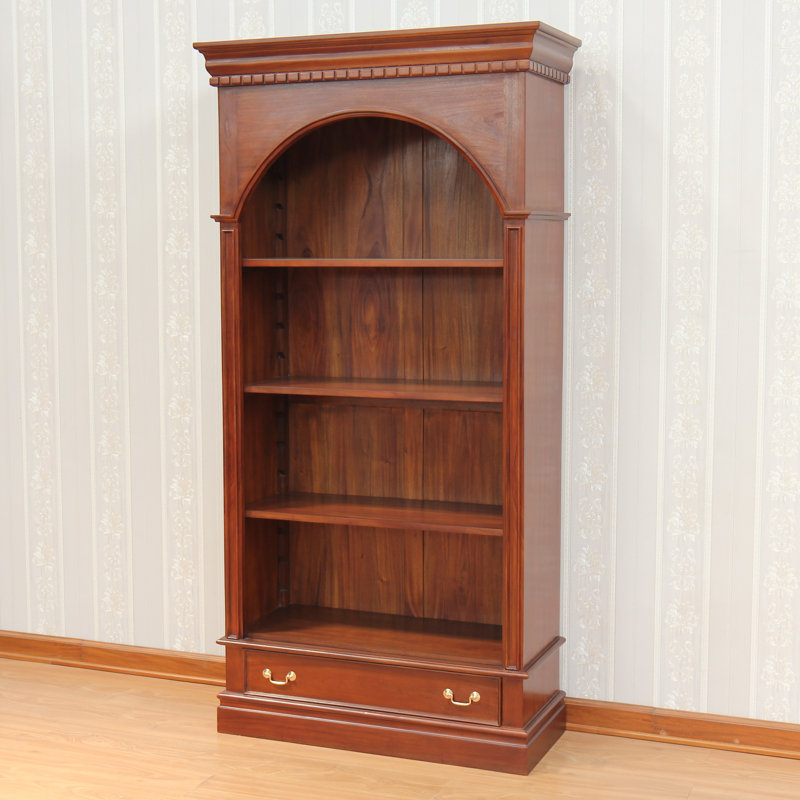 198cm H x 101cm W Solid Wood Standard Bookcase