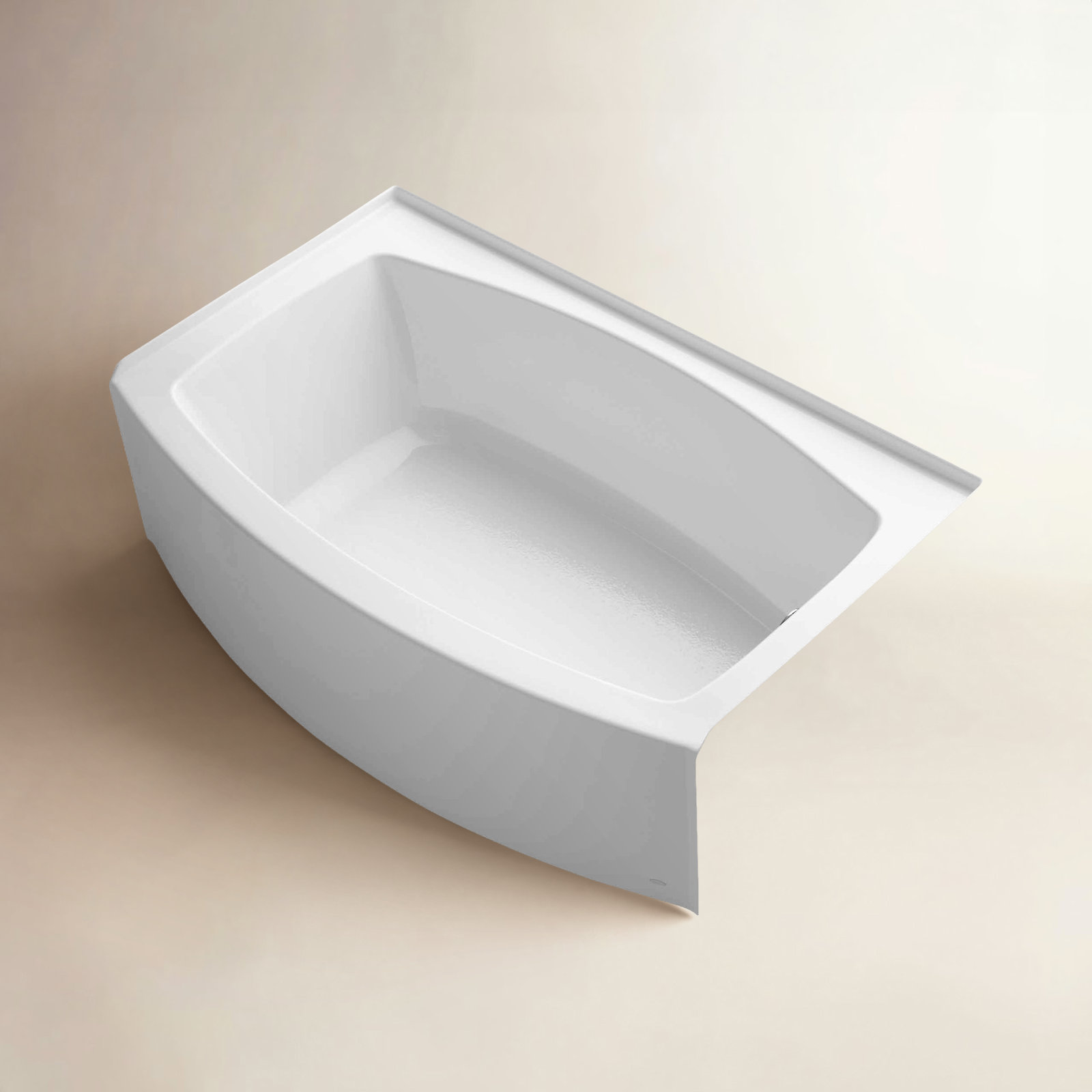 Expanse 60" Soaking Bathtub, White, Right