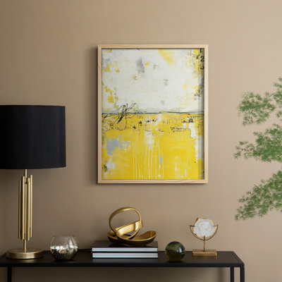 Yellow Bound Framed Print - Solid Wood