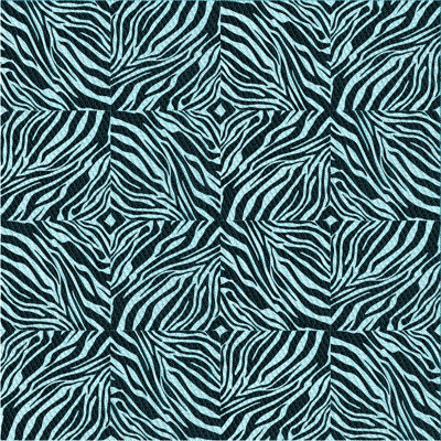 Tapis bleu clair à imprimé animal