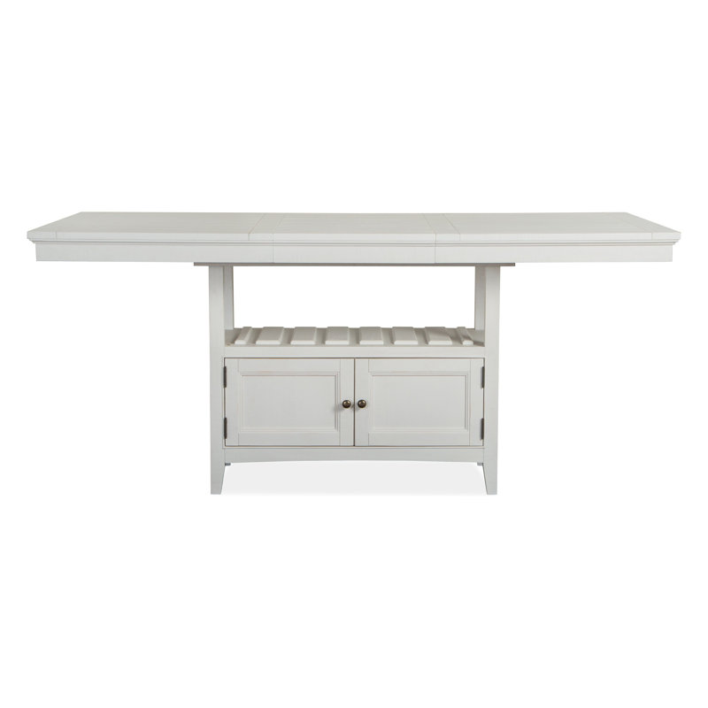 Aronoff Extendable Pine Solid Wood Base Dining Table