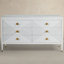 Julia 6 Drawer 57.5" W Solid Wood Double Dresser