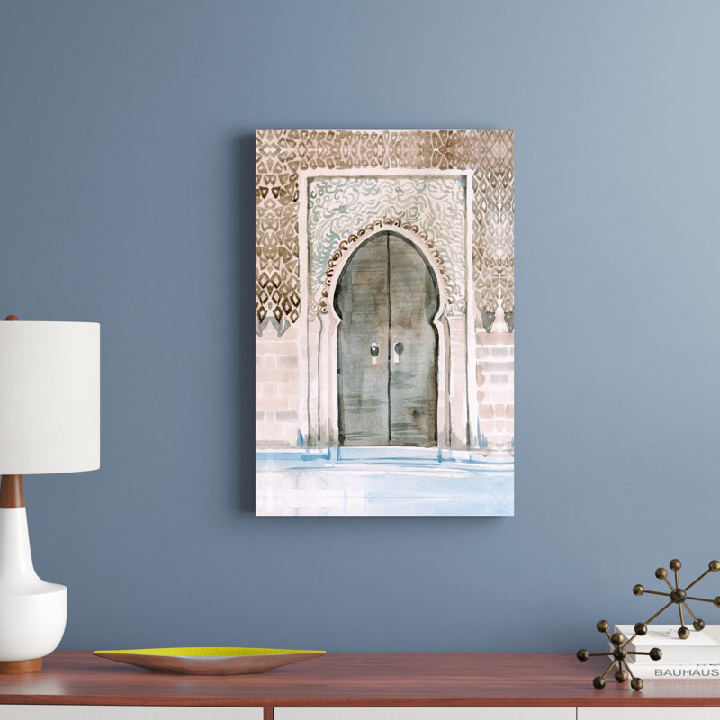 Porte d'aquarelle - reproduction d'art sur toile tendue, H 30 po x l 20 po