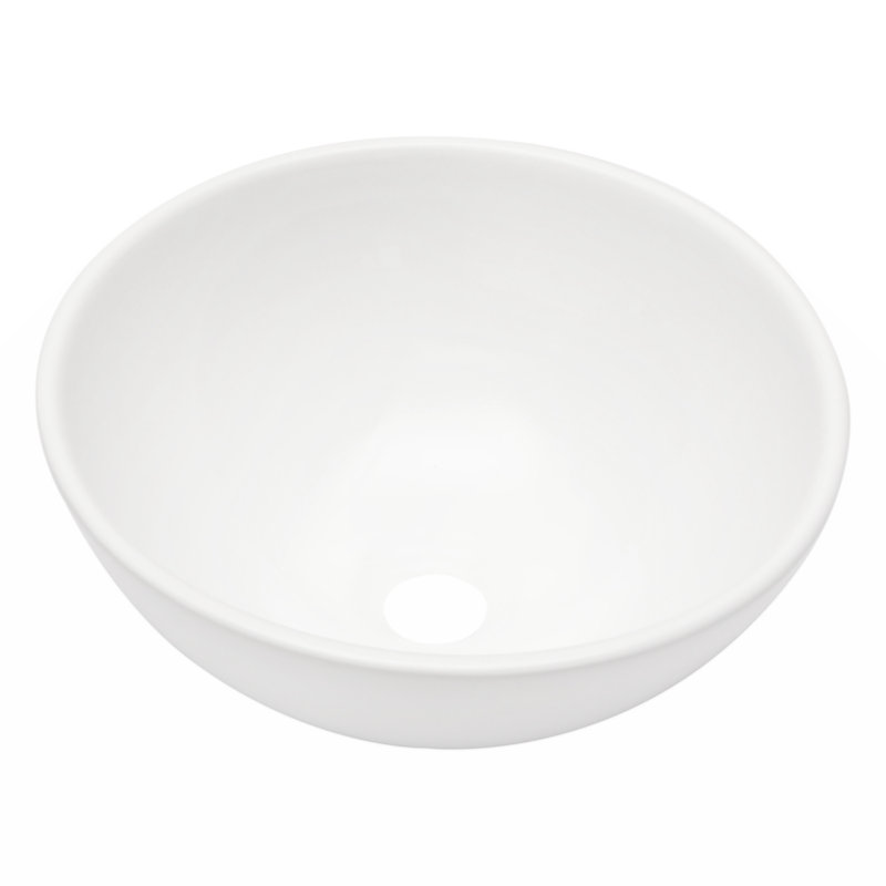 Lavabo de salle de bain vasque circulaire en céramique 13 po Myhome Keepers
