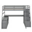 Lit mezzanine double avec 7 tiroirs, 2 tablettes à niveaux et bureau d'étude dédié-1801762047