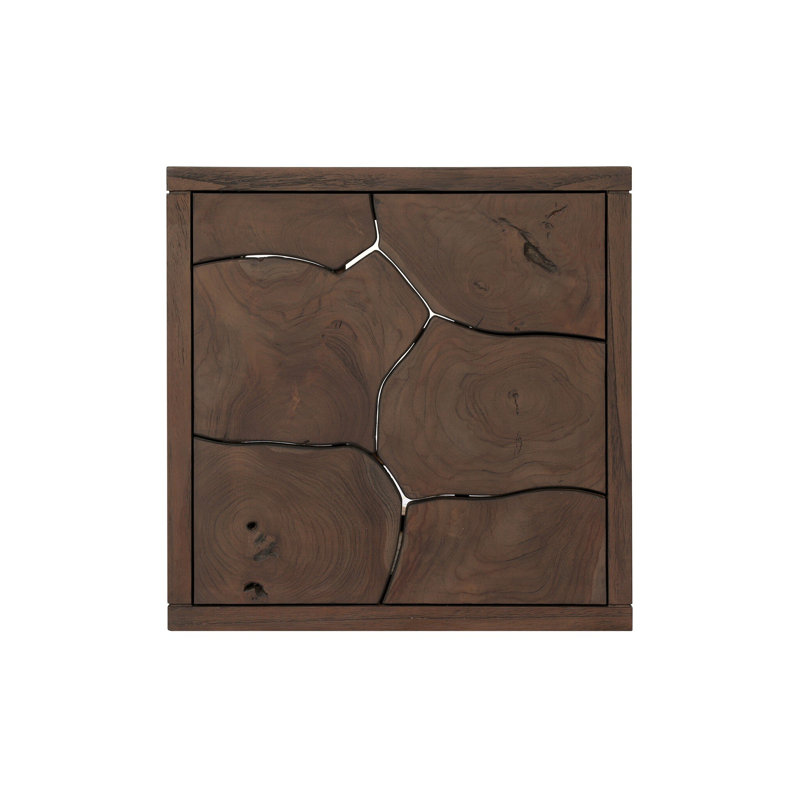Ridge Outdoor Square Teak Side Table