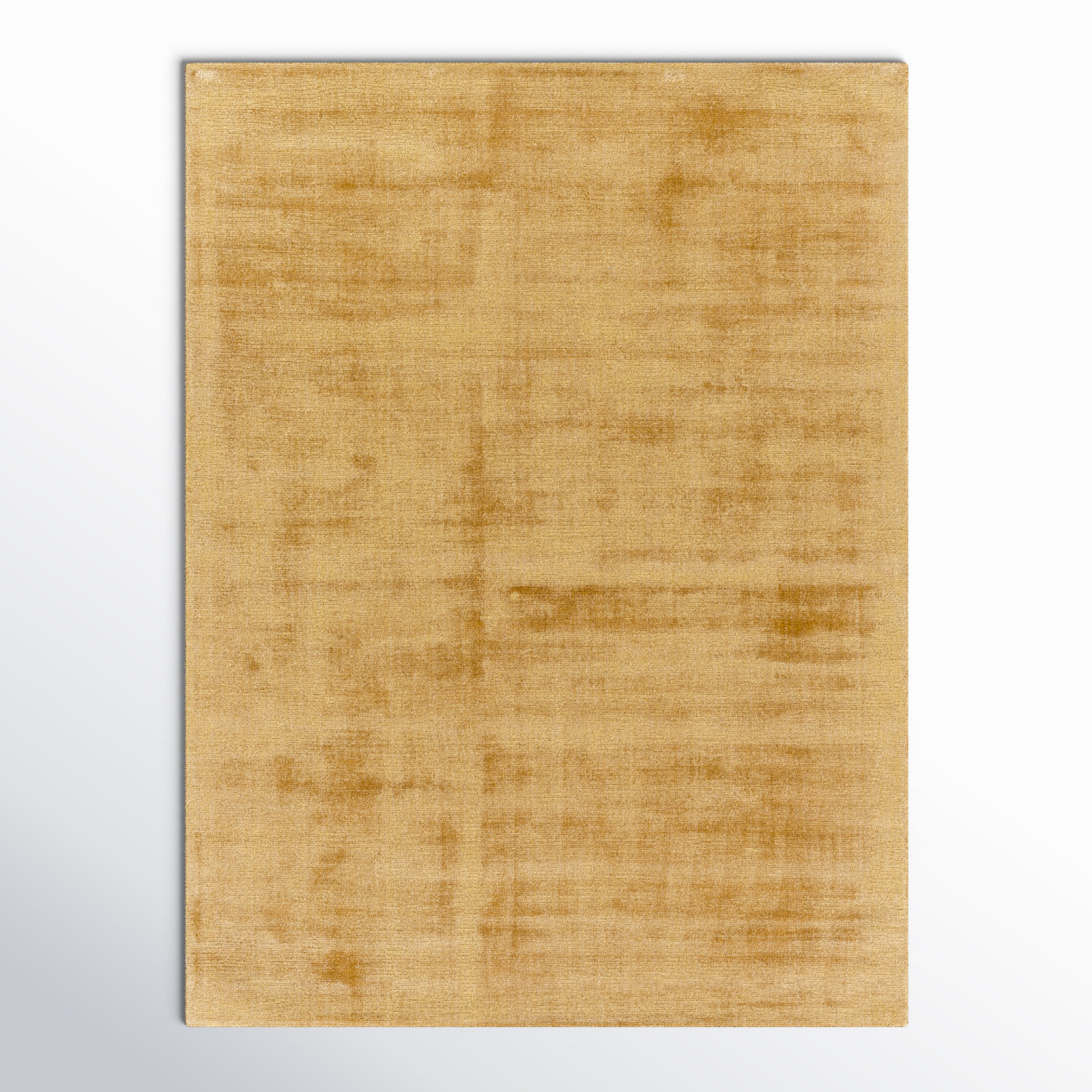 Fennel Hand Loomed Viscose Yellow Rug, Rectangle 9' x 12'