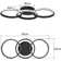LED Ceiling Light 3 Flame Black Ring Design 3000k Warm White Beverli