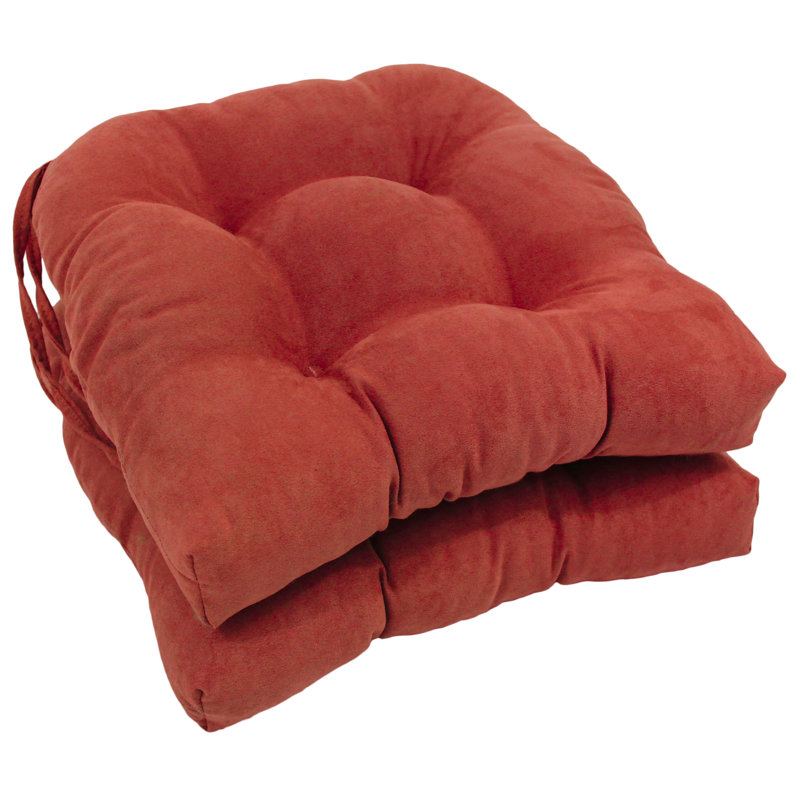 Coussin de chaise de salle à manger en microsuède pour l'intérieur, Rouge cardinal