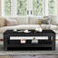 Table basse Damika avec rangement à 2 niveaux et chêne rustique-499851845