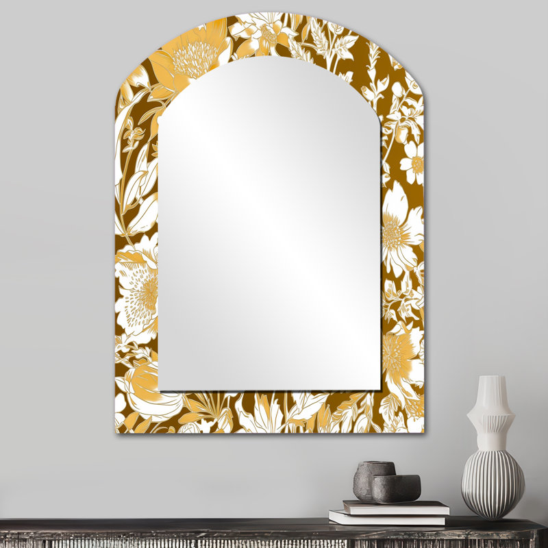 Miroir mural floral, 34 po x 25 po