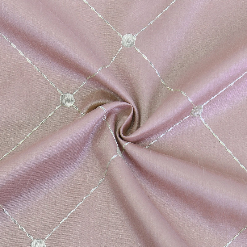 Curtain Pair, Silver Pink, 60" W x 96" L