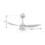 Ventilateur de plafond standard intelligent de 45 pouces avec moteur à courant continu, télécommande et ensemble d'éclairage DEL