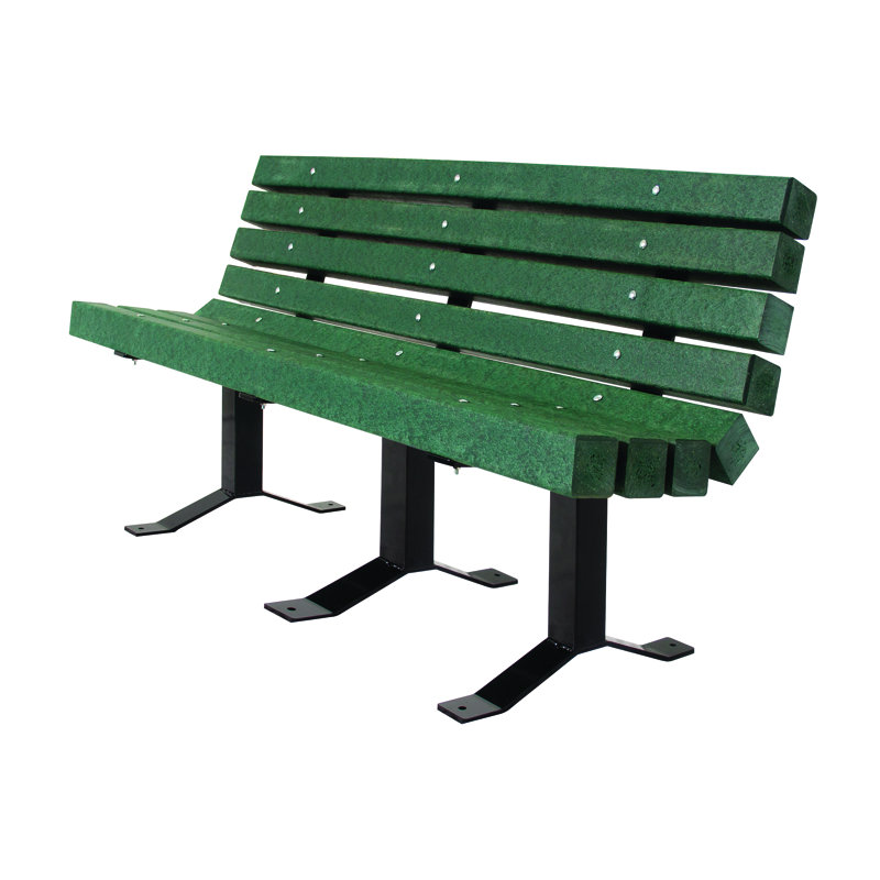Banc de parc en plastique recyclé Witherspo, 96 po (2 x 4 planches), Vert