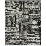 Hand Knotted Wool Geometric Area Rug in Ivory