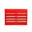Coffre à outils à roulettes rouge, armoire de rangement à 5 tiroirs avec roulettes verrouillables, plateau amovible et tablette réglable, glissières à roulement à billes-1845486215