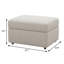 Repose-pieds 30 po en velours beige et noir avec rangement