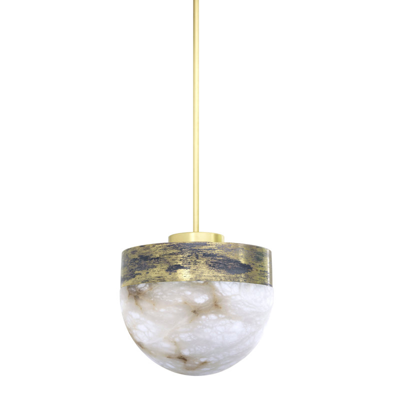 Lucid 1 - Light Single Pendant, Oxidized Silvered Brass