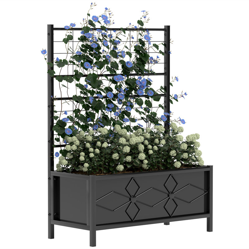 Raised Garden Bed with Trellis