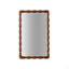 Miroir mural en bois massif et panneau de fibres à densité moyenne de 36,02 po Mid-Century