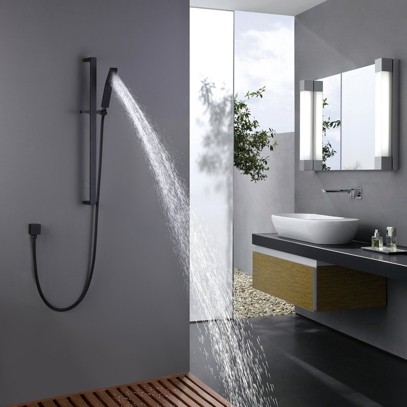 Pomme de douche multifonctionnelle avec barre coulissante