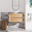 Meuble-lavabo mural 30 po avec tiroir à fermeture en douceur, meuble-lavabo imitation chêne de luxe, caractère-121364598-121364600