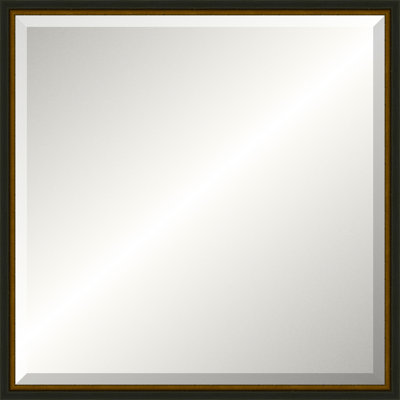 Distressed Black Old World Mirror