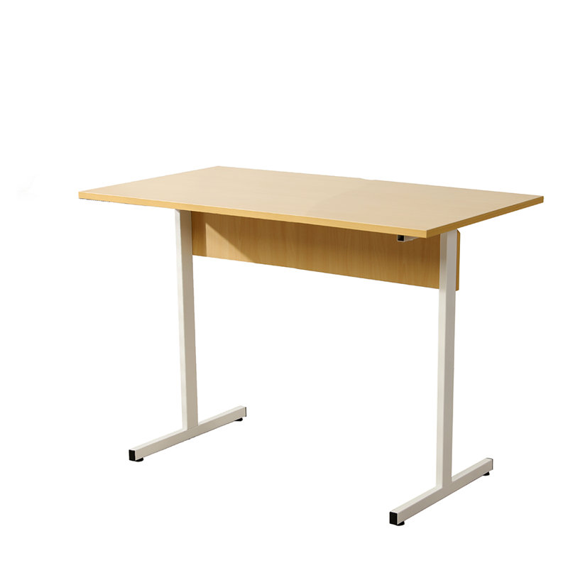 Computer Gaming Table Metal Base Writing Desk, 29.5" H x 47.24" W x 23.6" D, Natural/White