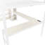 Lit mezzanine à grain de bois blanc avec grand lit, escalier, charge, luminaire à DEL et garde-robe pour la chambre des adolescents, rangement