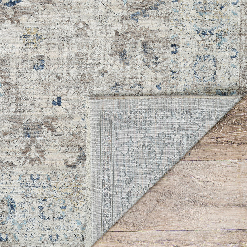 Marinko Garden Palace Antique Cream Area Rug, Rectangle 6 pi 6 po x 9 pi 6 po