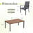 6-Person Rectangular Patio Dining Set With Stackable Textilene Chairs-1378874932-1378874933