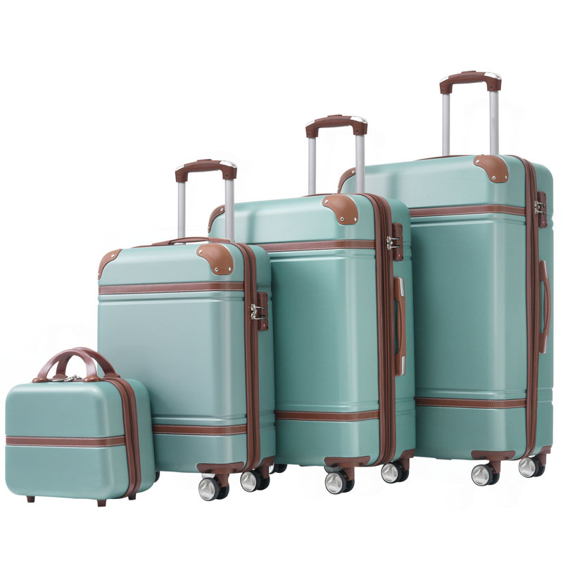 Ensembles de valises Hardshell 4 pièces 20 "+ 24" + 28 "Valise et valise à roulettes