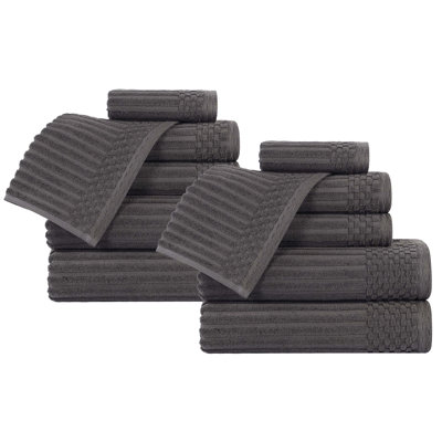 Ruvins 12 Piece 100% Cotton Towel Set