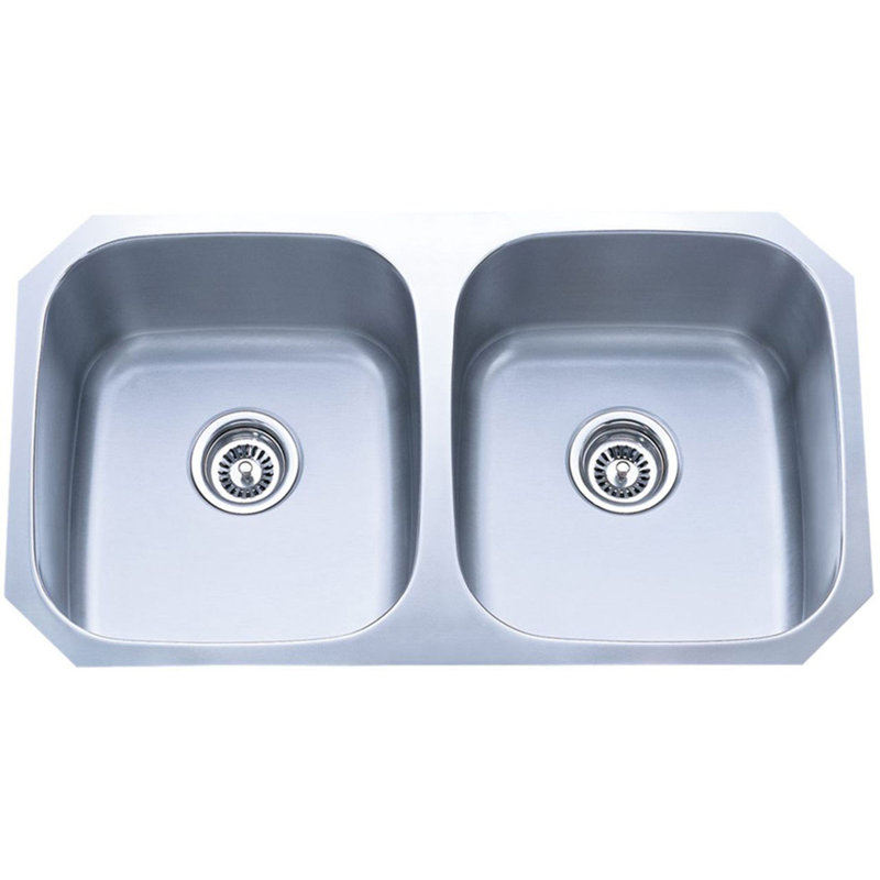 32 " L Undermount Double Bowl Stainless Steel Kitchen Sink