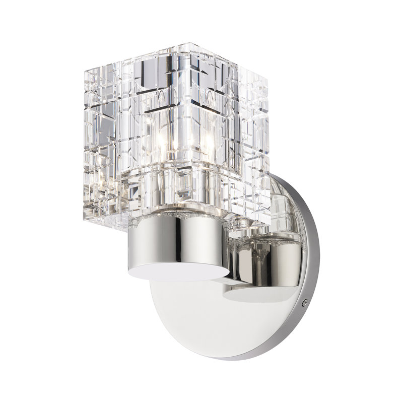 Applique à bras en acier, Nickel poli