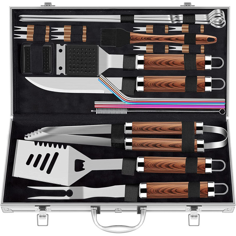 Dishwasher Safe Grilling Tool Set, Brown
