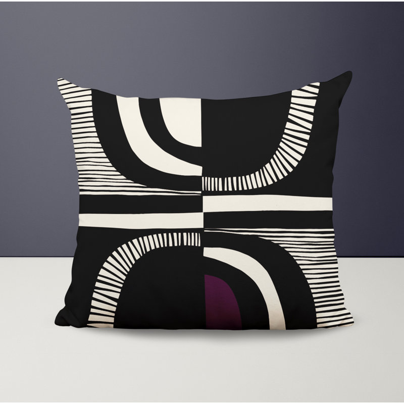 Jeté carré / extérieur en polyester Chamu, 16 po x 16 po, Purple