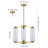 Cyndy Square Glass And Metal Chandelier