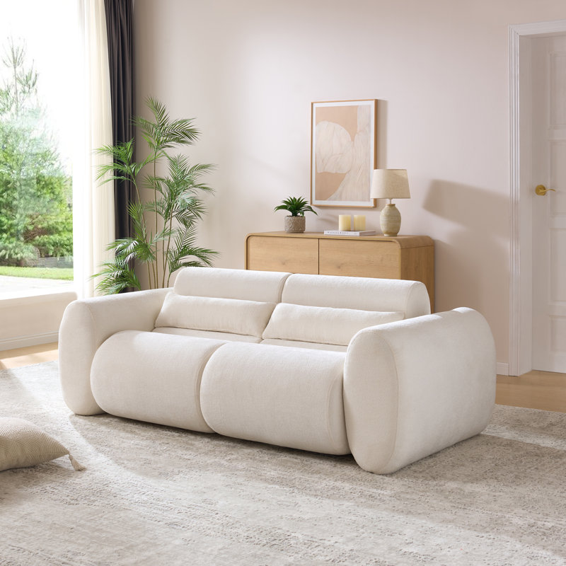 Canapé moderne en chenille rembourré