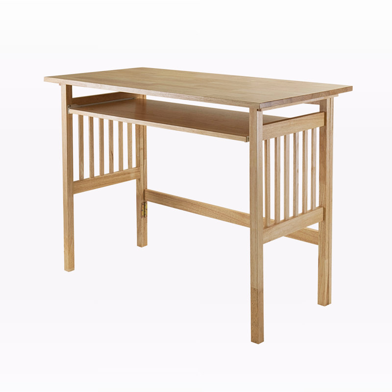 Bednarz Foldable Solid Wood Computer Desk