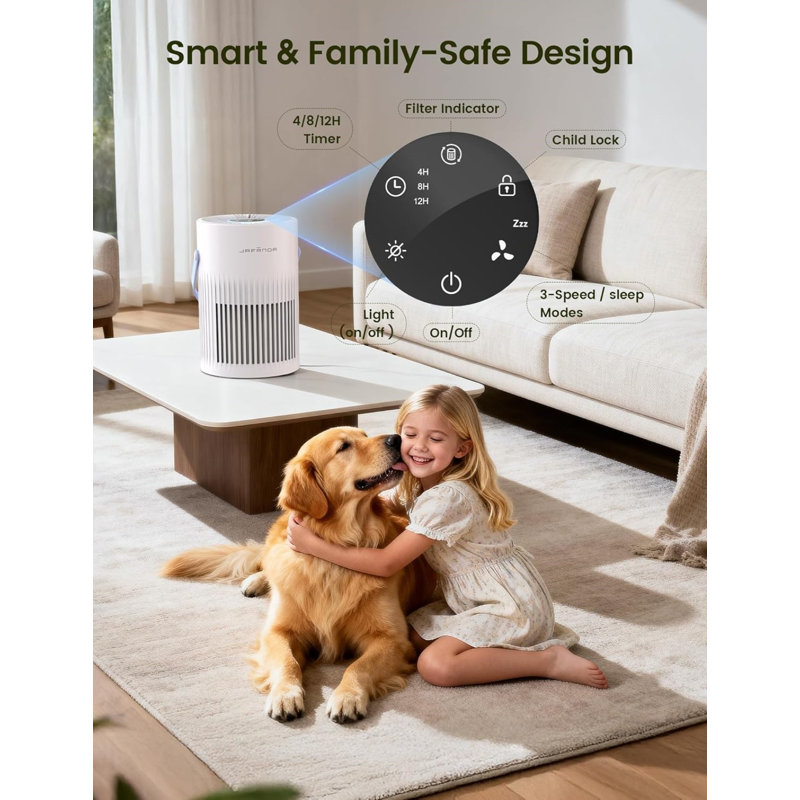 Purificateur d'air Hepa purificateur d'air pour animaux Dander Quiet Sleep Mode